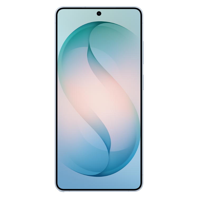 Samsung Galaxy S26 Ultra, smartphone azul com ecrã ligado.