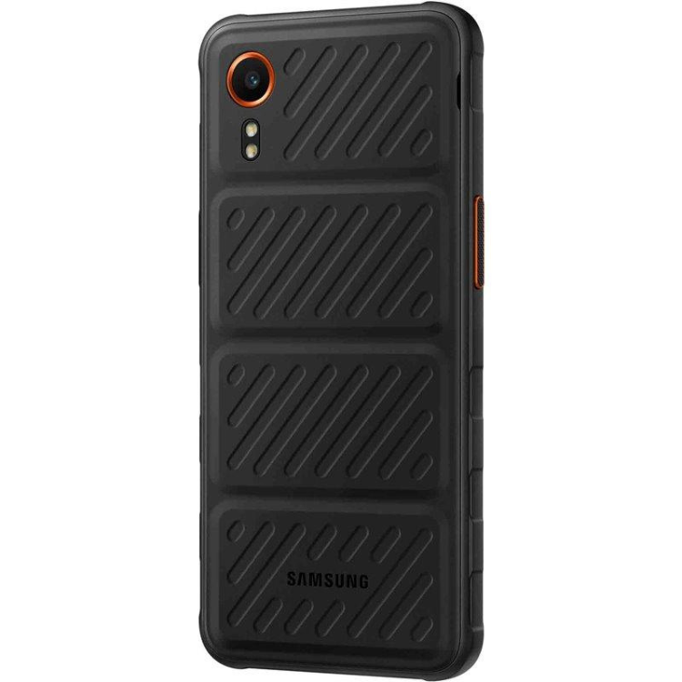 Samsung Xcover 7 G556 5G 6GB/128GB preto, telemóvel robusto com câmara traseira e ecrã não visível.