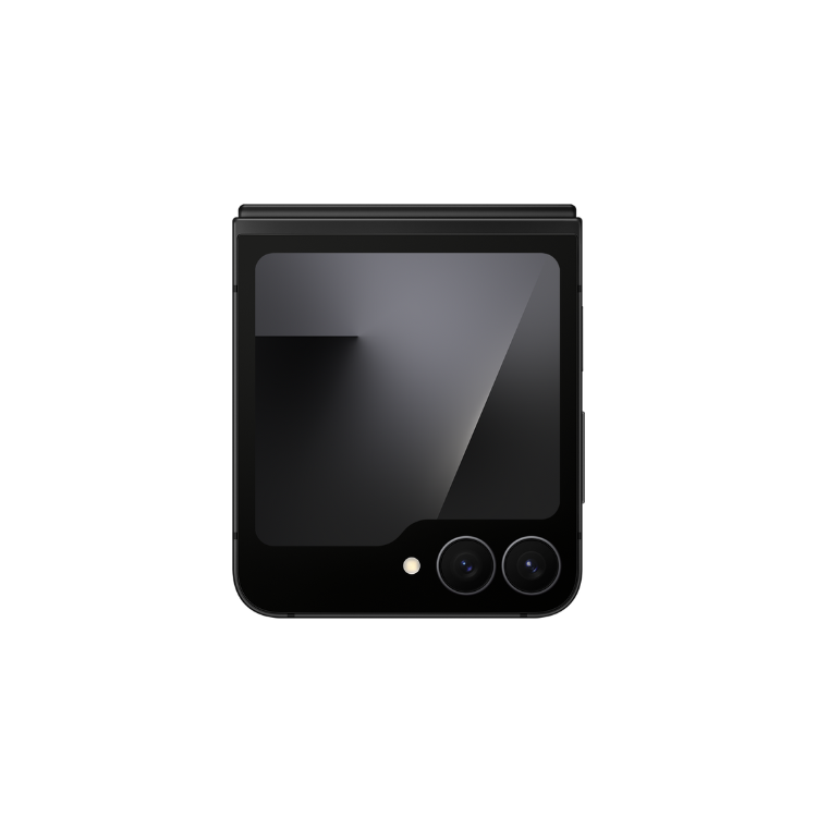 Samsung Galaxy Z Flip7 FE 5G preto, smartphone dobrável com ecrã 6.7 polegadas, 8GB/256GB, câmaras duplas.