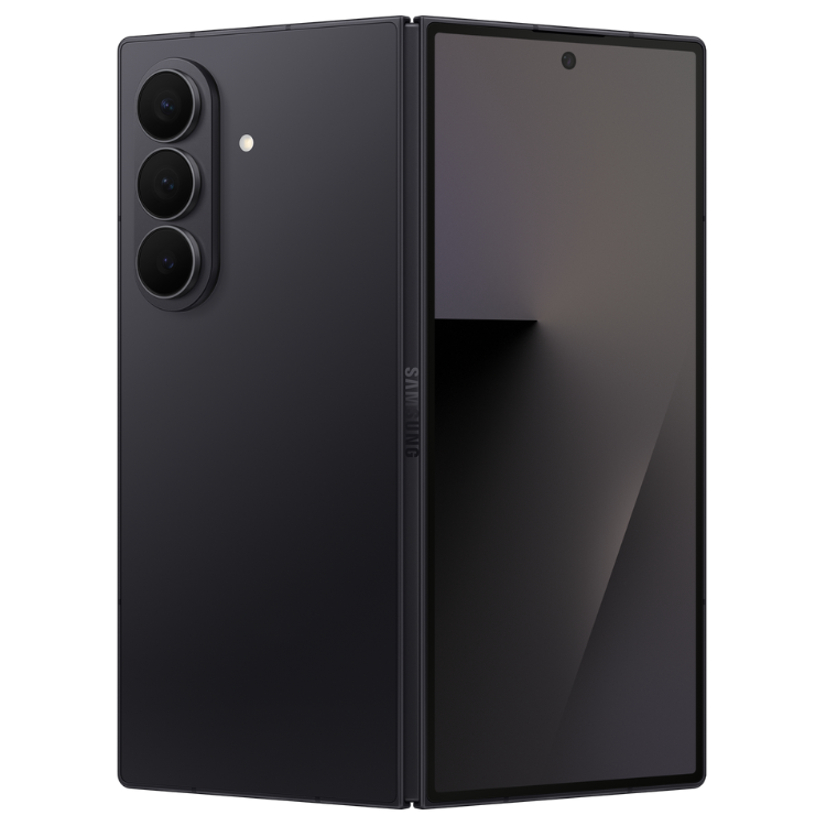 Samsung Galaxy Z Fold7, smartphone dobrável preto, 12GB/256GB, câmaras triplas, ecrã amplo.