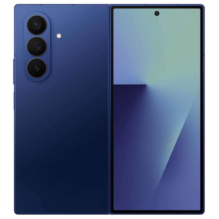 Samsung Galaxy Z Fold7 5G, azul, 12GB/256GB, dual SIM, smartphone dobrável.