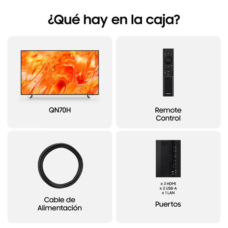 Televisão Samsung QN70H (2026) Smart TV QLED 4K 65"