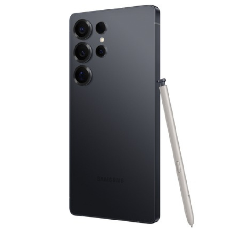 Samsung Galaxy S25 Ultra, preto, 4 câmeras, caneta stylus.