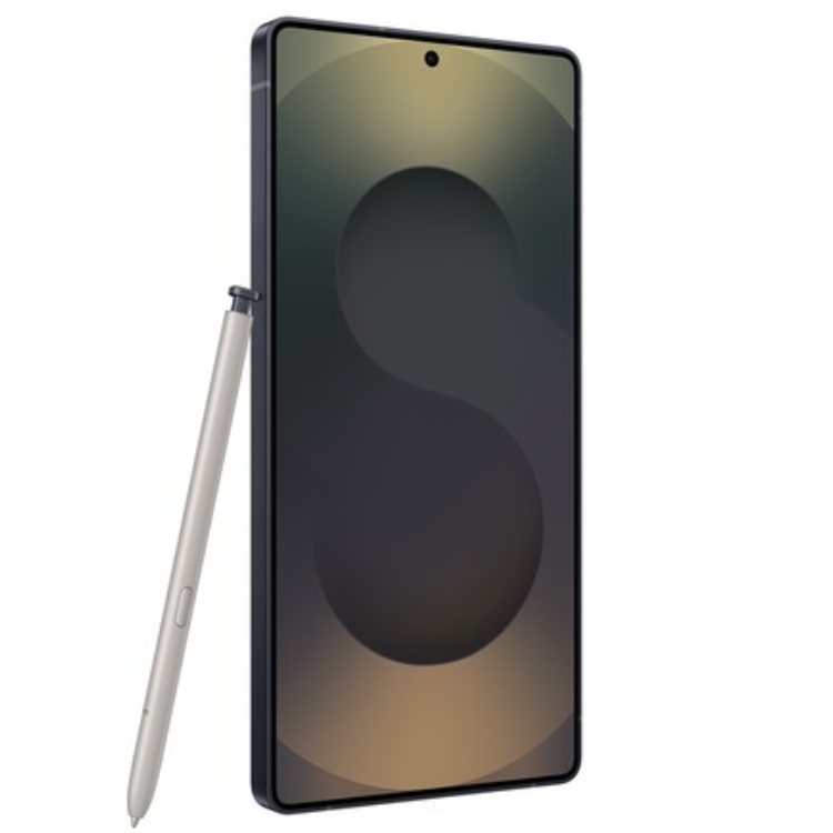 Samsung Galaxy S25 Ultra, smartphone preto com caneta stylus, ecrã 6.8 polegadas Dynamic AMOLED, processador Qualcomm Snapdragon 8 Gen 4.