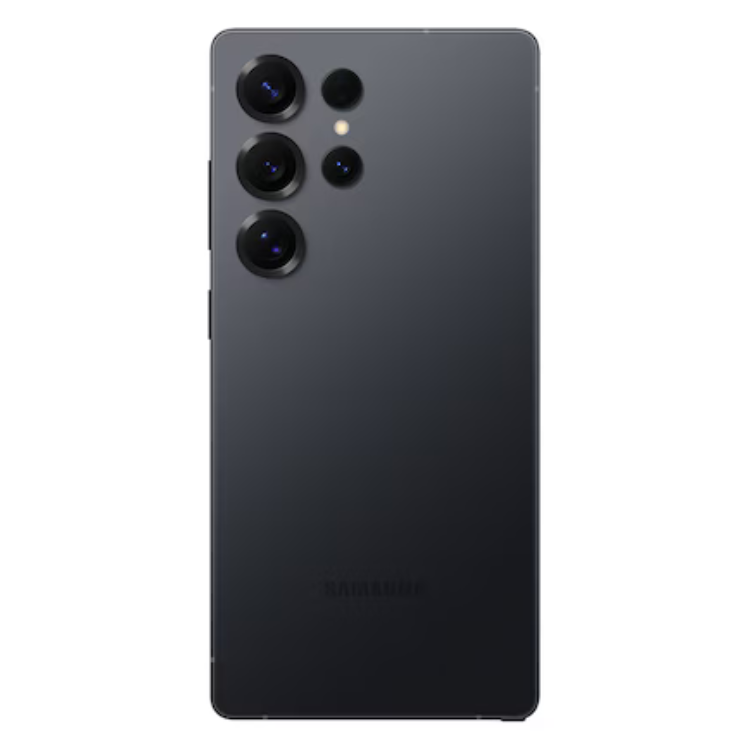 Samsung Galaxy S25 Ultra, preto, 5G, smartphone com quatro câmeras.