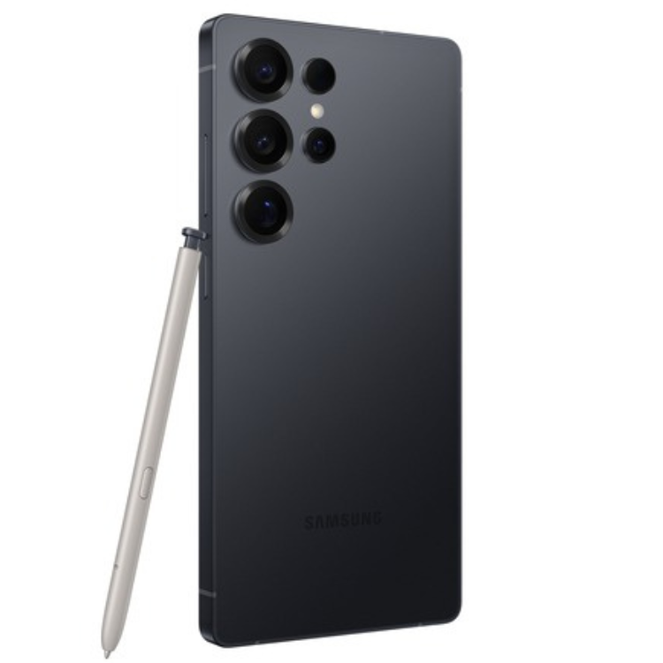 Samsung Galaxy S25 Ultra, preto, 4 câmeras, caneta stylus.