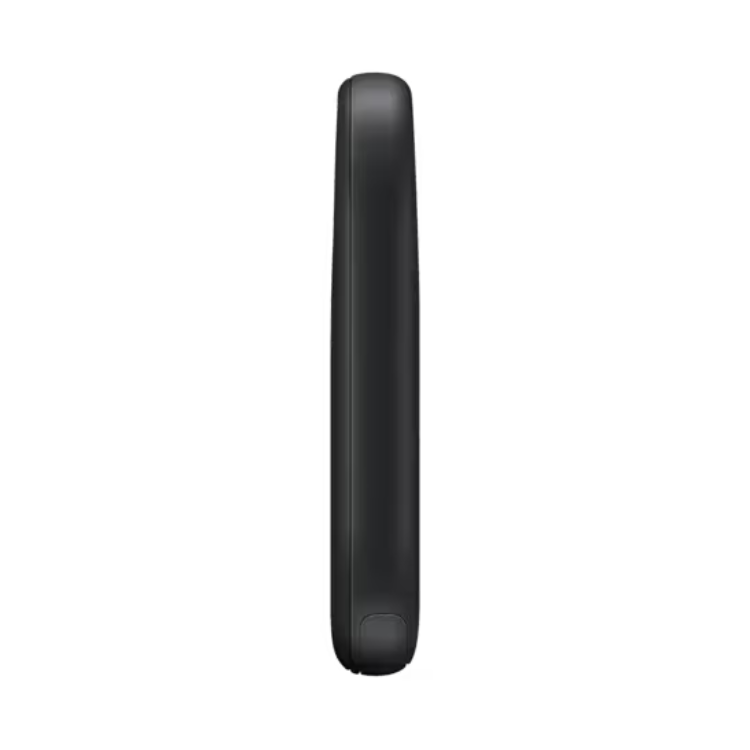 Localizador Samsung Galaxy SmartTag2 preto, dispositivo de rastreamento alongado e fino.