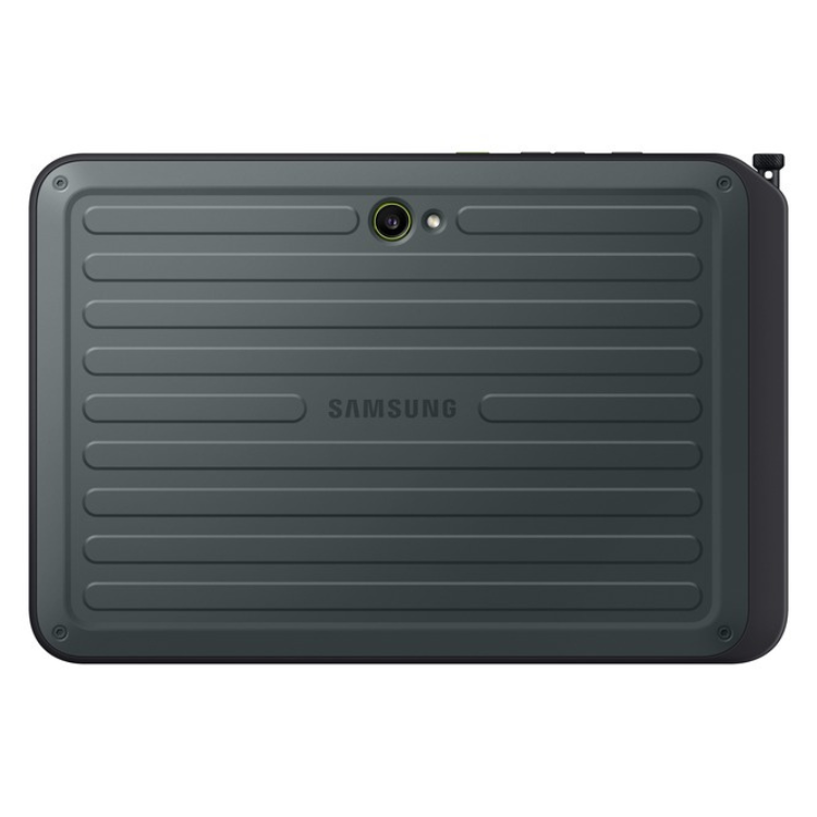Tablet Samsung Tab Active5 Pro, costas, verde escuro, marca Samsung.
