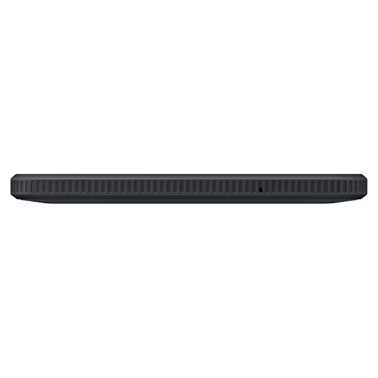 Tablet Samsung Tab Active 5 X300 lateral, preto, com detalhes texturizados e furos para som.