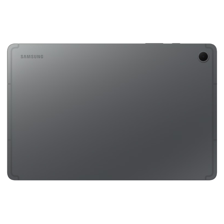 Tablet Samsung Galaxy Tab S10 Lite cinzento com câmara e logótipo SAMSUNG