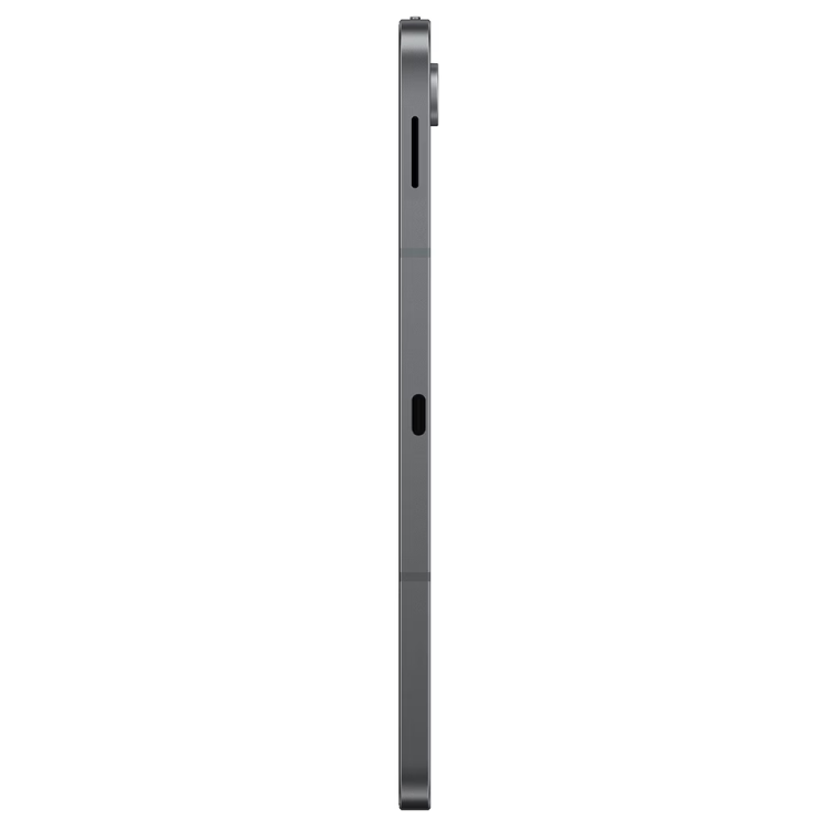 Tablet Samsung Galaxy Tab S10 Lite X400 cinzento, lado direito com câmaras e aberturas para cartões.
