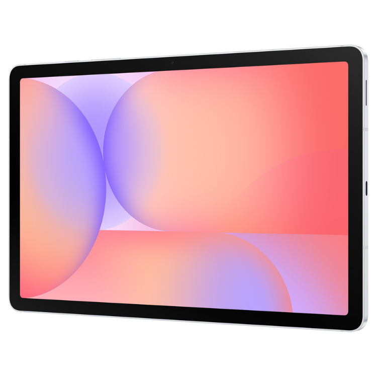 Tablet Samsung prateado com ecrã colorido