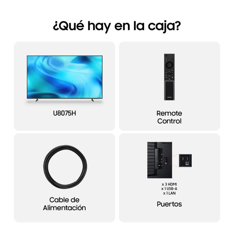 Televisão Samsung Crystal U8075H (2026) Smart TV 4K LED 85"