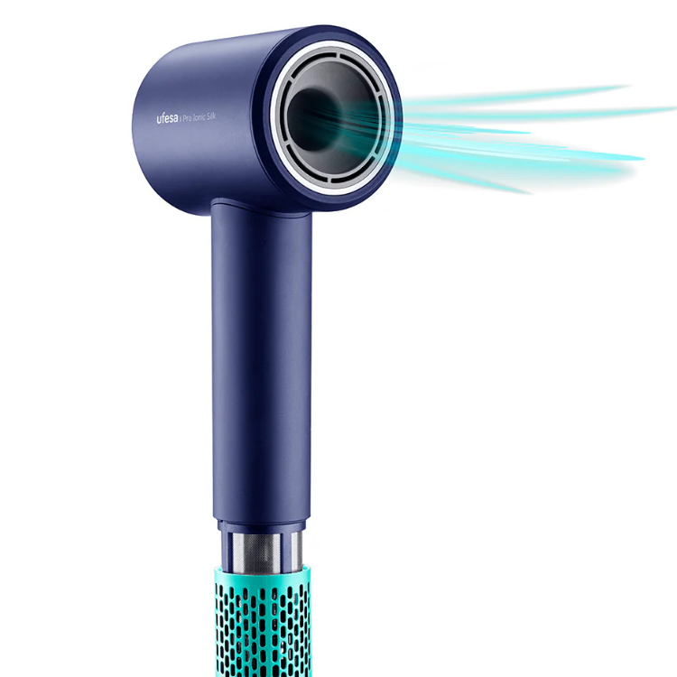Ufesa Pro Ionic Silk hair dryer, purple, 1800W, with air flow.