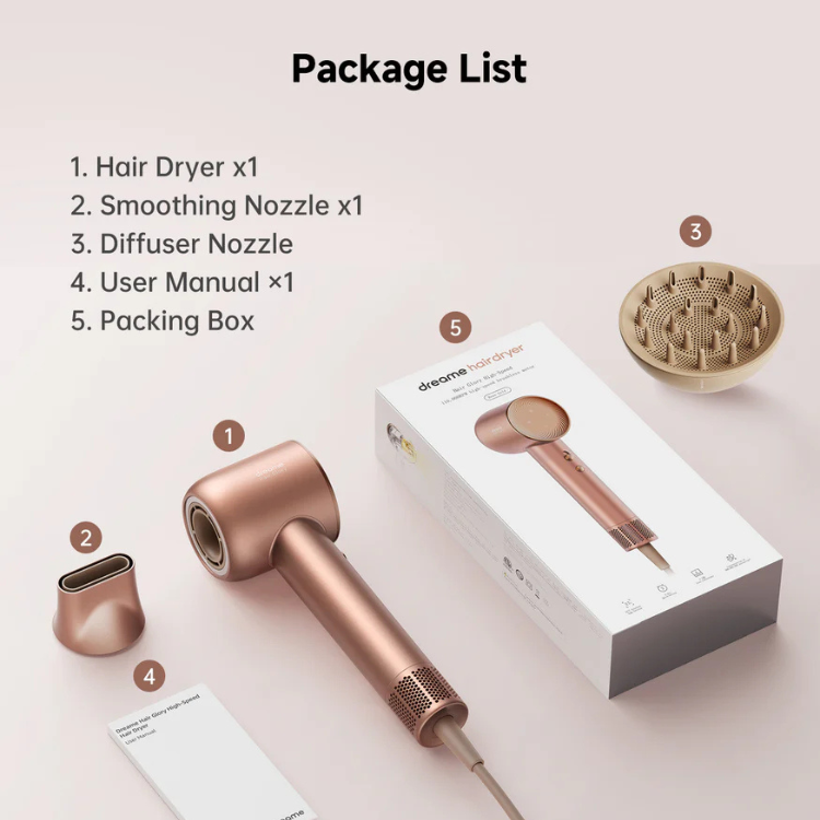 Secador de Cabelo Dreame Glory Mix Gold 1600W Dourado