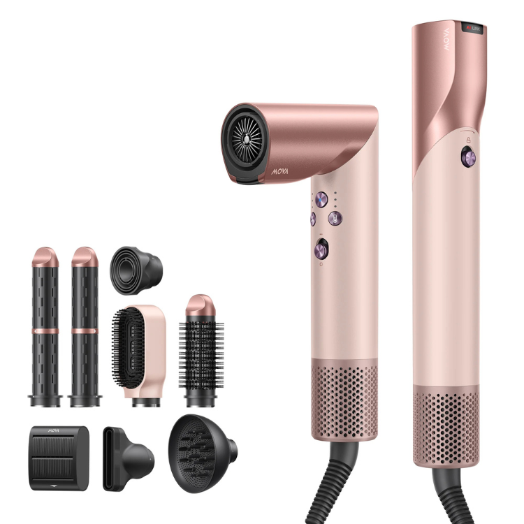 Secador e Modelador de Cabelo MOVA Master 10 MultiStyler 1600W Rosa