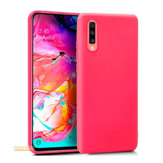 Silicone Cover Samsung Galaxy A70 Rosa