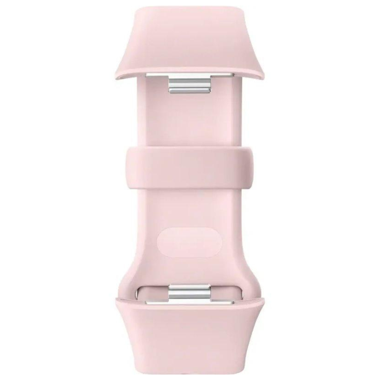 Pulseira rosa Xiaomi Smart Band 9 Pro, vista interior com fivelas de metal.