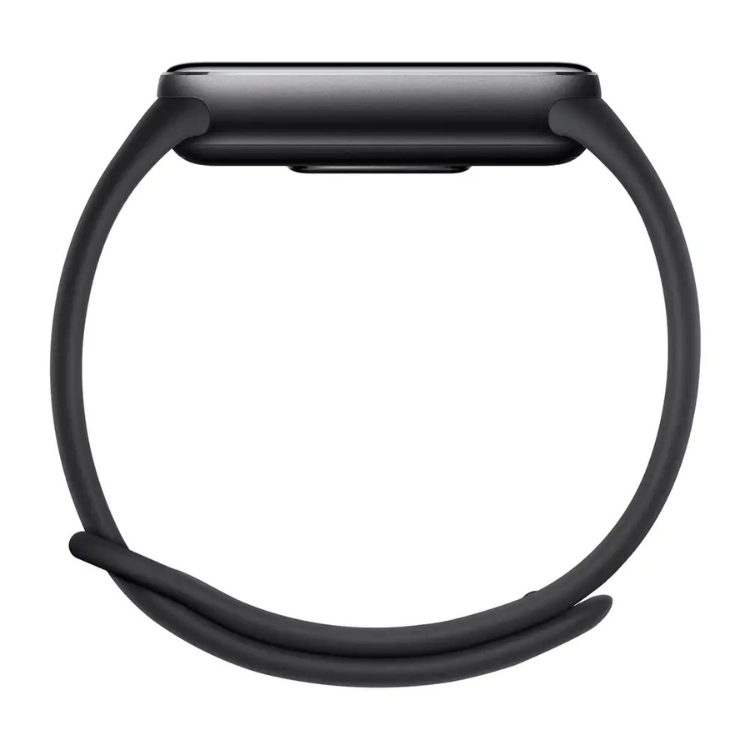 Pulseira de smartband Xiaomi Smart Band 10 preta com mostrador retangular.