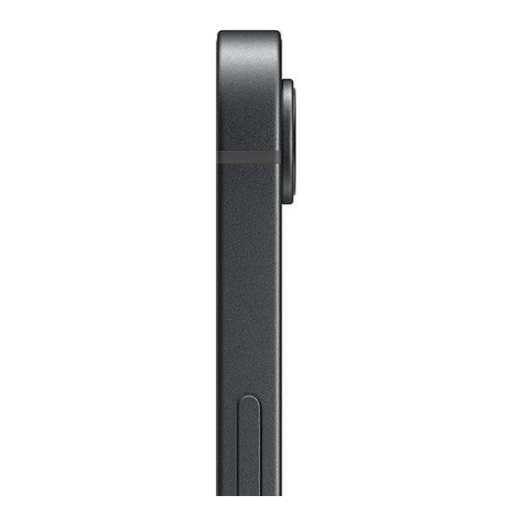 iPhone 17e Apple preto, lado direito com botão de volume e 256GB de armazenamento.