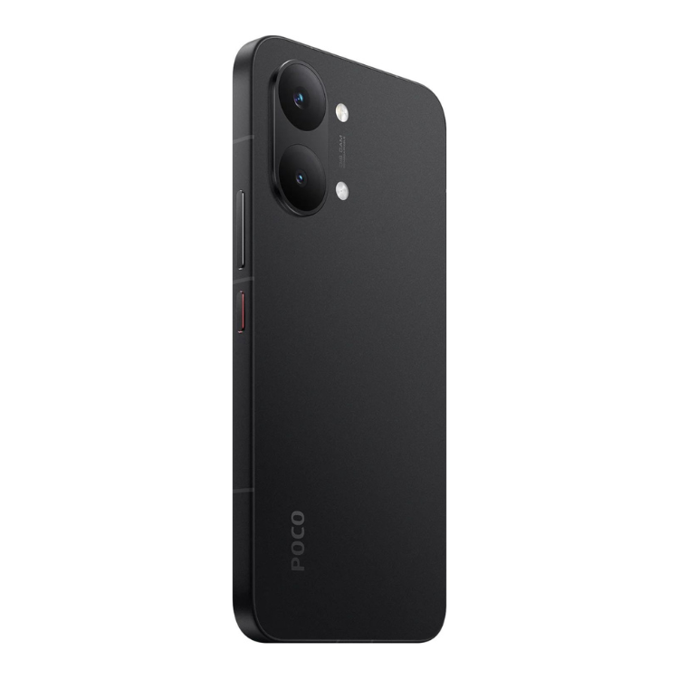 Smartphone POCO X8 Pro Max 5G preto, 12GB/256GB, câmaras duplas na parte superior esquerda.