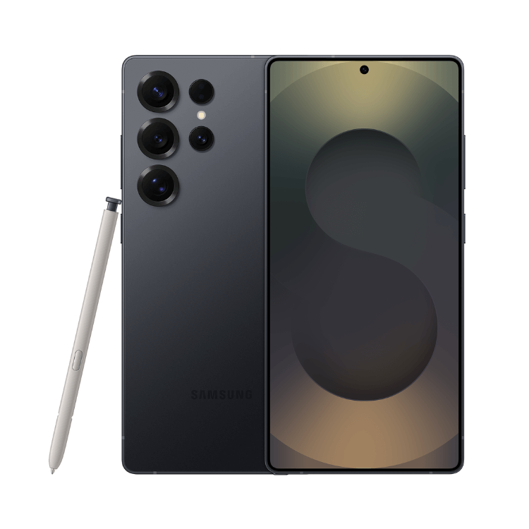 Samsung Galaxy S25 Ultra, preto titânio, 12GB/512GB, câmaras quádruplas, caneta stylus.