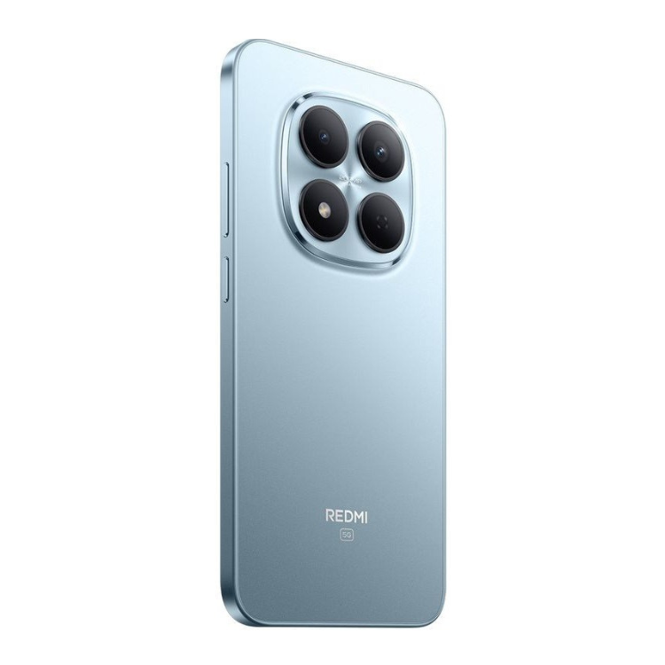 Smartphone Xiaomi Redmi Note 15 Pro 5G, azul, câmaras quádruplas na parte traseira.