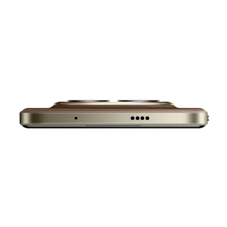 Smartphone Xiaomi Redmi Note 15 Pro+ 5G castanho, 12GB/512GB, Dual Sim, vista lateral inferior.