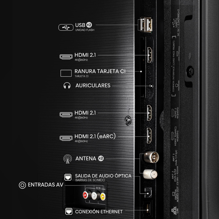 Televisão Hisense E7Q (2025) Smart TV 4K QLED 55"