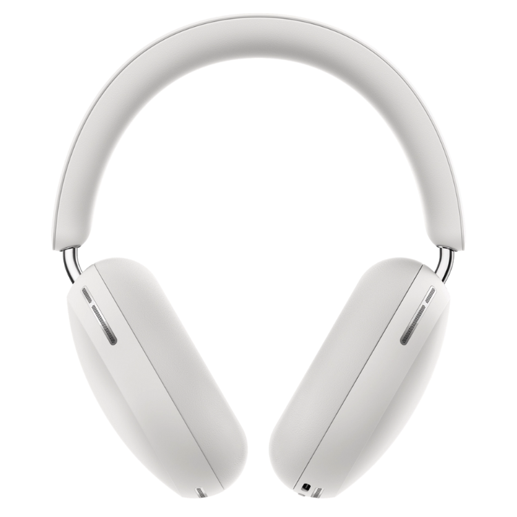 White Sonos Ace Bluetooth ANC headphones with sleek design and silver accents.
