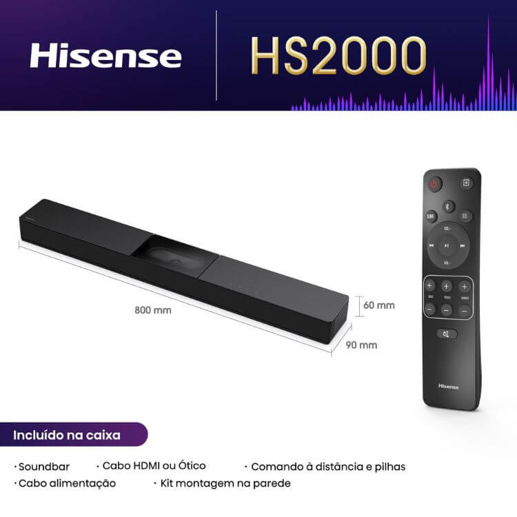Soundbar Hisense HS2000 2.1 240W