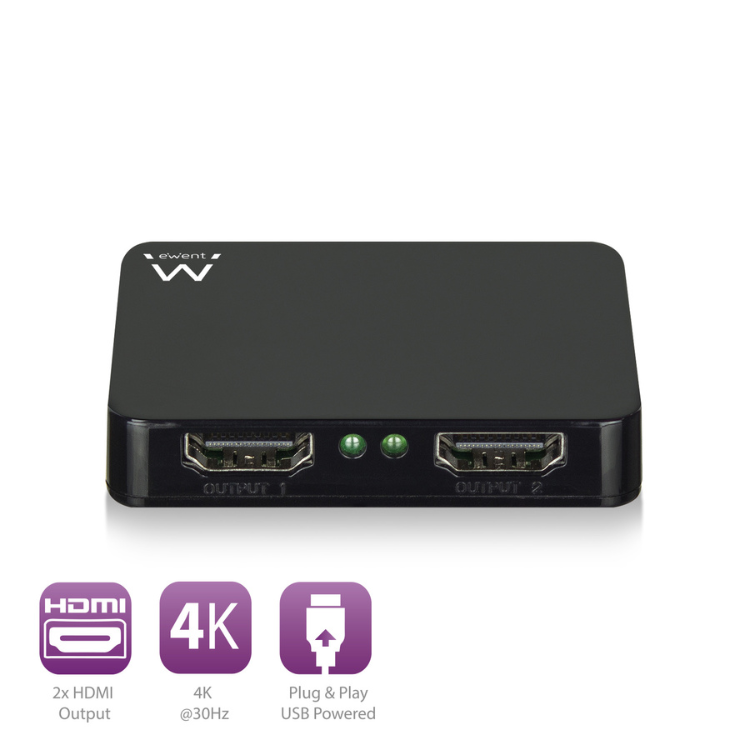 Ewent HDMI Splitter 4K 1x2
