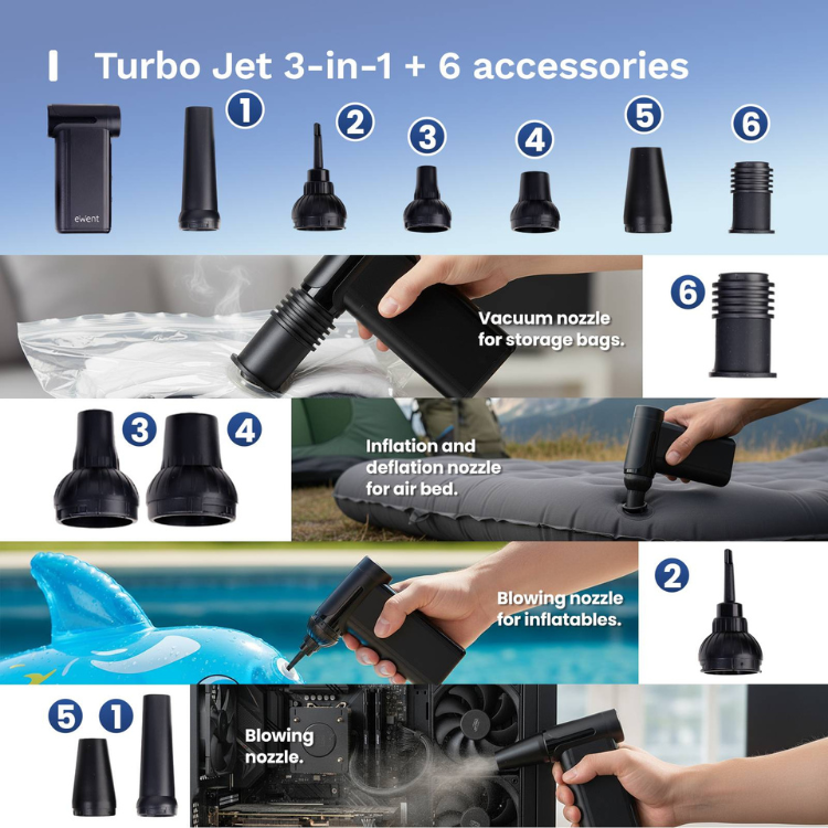 Spray Elétrico Ewent EW5681 Eliminador de Pó 3 em 1