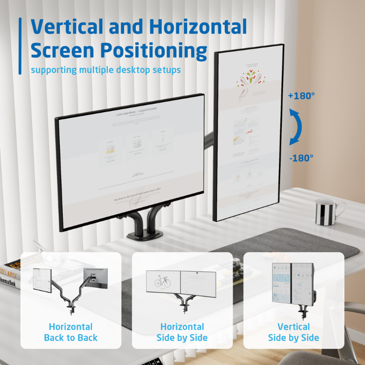Ewent Dual-Monitor-Tischhalterung 17"-32"
