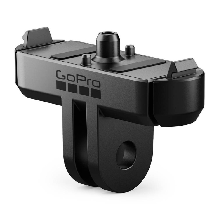 GoPro magnetic mount, black, for H13, with quick-release mechanism.