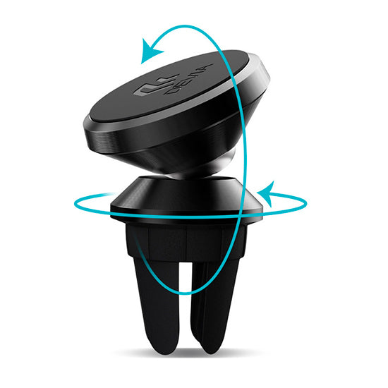 Suporte magnético Devia Titan Series preto, com ventosa e base rotativa.
