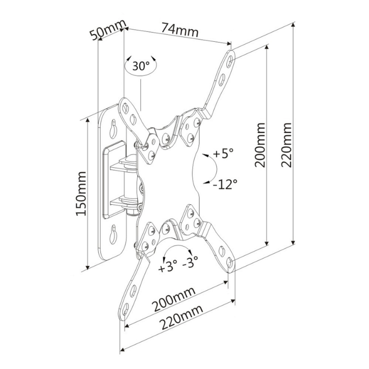 Ewent Easy Turn TV Wandhalterung M 13 - 42"