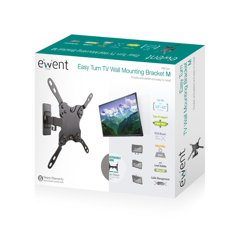 Suporte Parede Ewent Easy Turn TV M2 23 - 43"