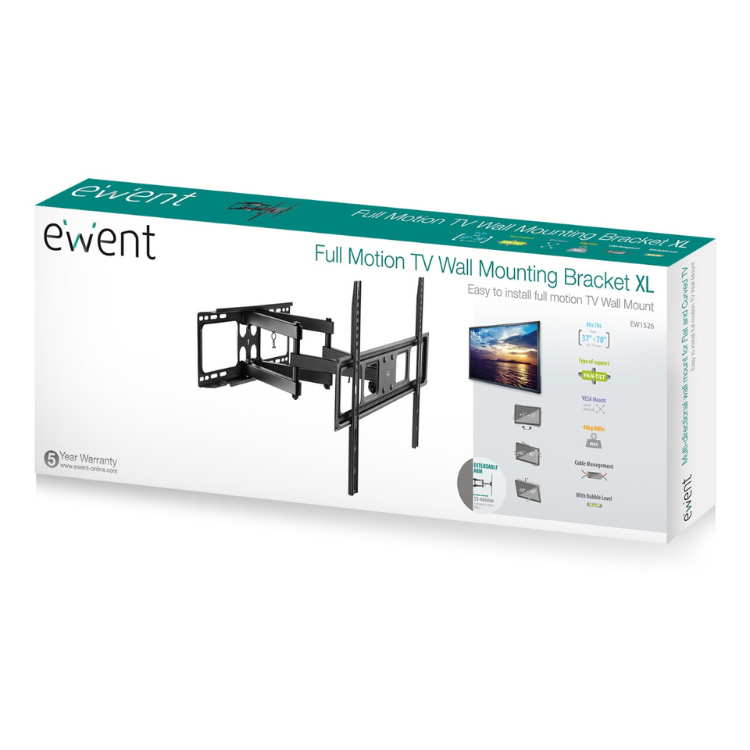Suporte Parede Ewent Full Motion TV XL 37-80"