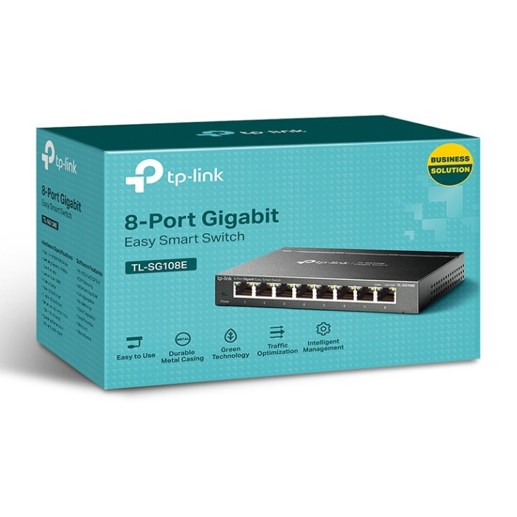 Switch TP-Link TL-SG108E 8 Portas 10/100/1000 Mbps