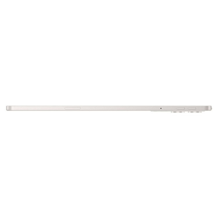 Tablet Lenovo Tab TB710FU branco, lado lateral.