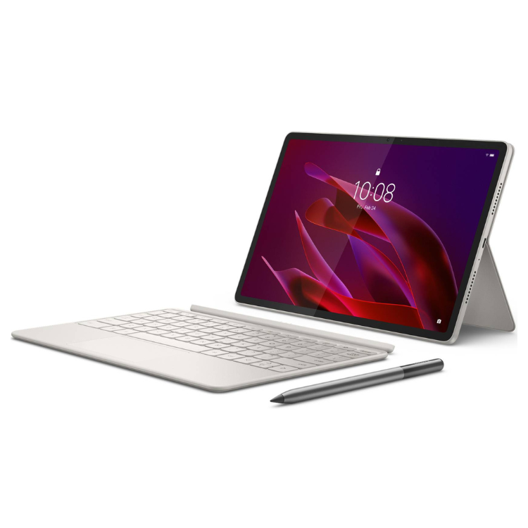 Tablet Lenovo Tab TB710FU branco 11.1 polegadas 3.2K com teclado e caneta.