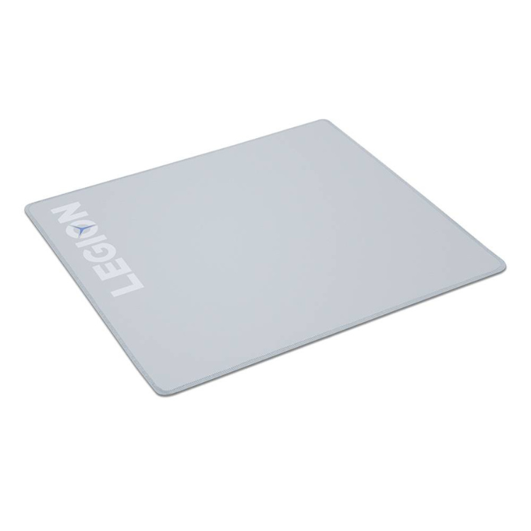 Lenovo Legion gaming mousepad, gray, rectangular, with "LEGION" logo.