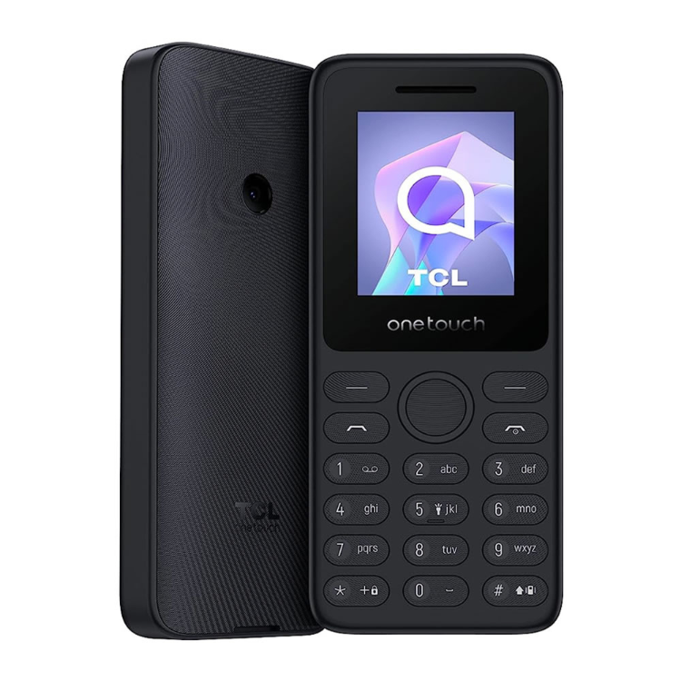 Telemóvel TCL OneTouch 4021 preto com teclado e ecrã colorido.