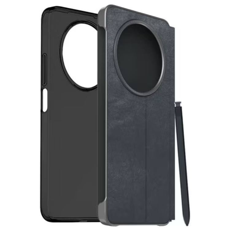 Capa preta para smartphone com caneta, compatível com TCL 60 Ultra NXTPAPER.