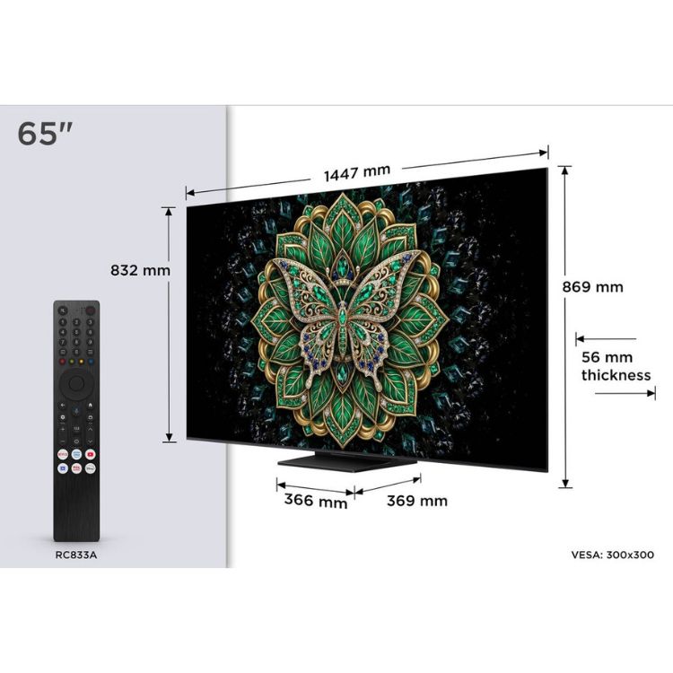 Televisão TCL C6K Pro 2026 Smart TV 4K Mini LED 65"