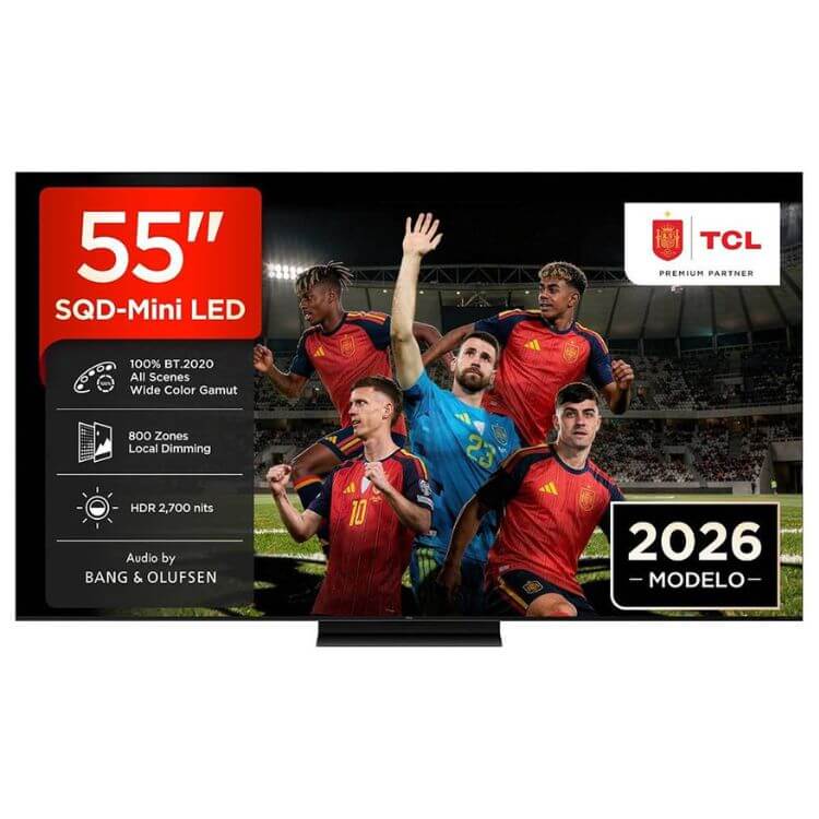 Televisão TCL C7L (2026) Smart TV 4K SQD-Mini LED 55"