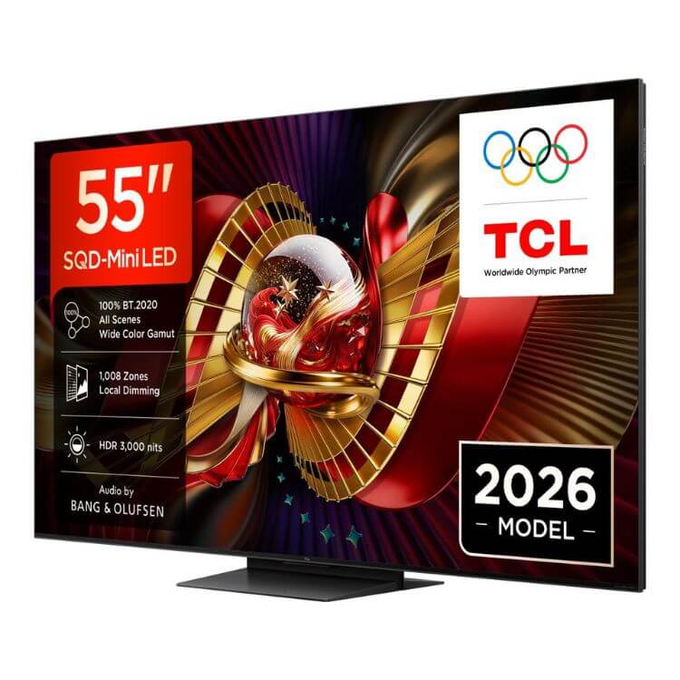 Televisão TCL C8L (2026) Smart TV 4K SQD-Mini LED 55"