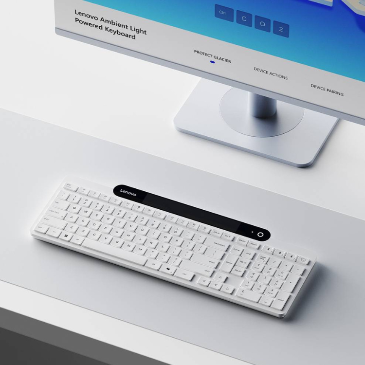 Lenovo Tastatur 800 selbstladend Bluetooth PT Weiß