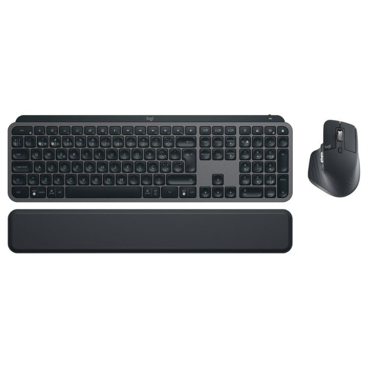Logitech MX Keys S Bluetooth-Tastatur PT Graphit + Logitech MX Master 3s Optische Funk-/Bluetooth-Maus